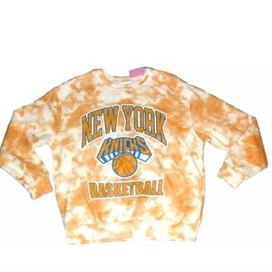 New York Knicks Tie Dye Womens Crew Neck Sweatshirt sz. Large New Nba Hybrid